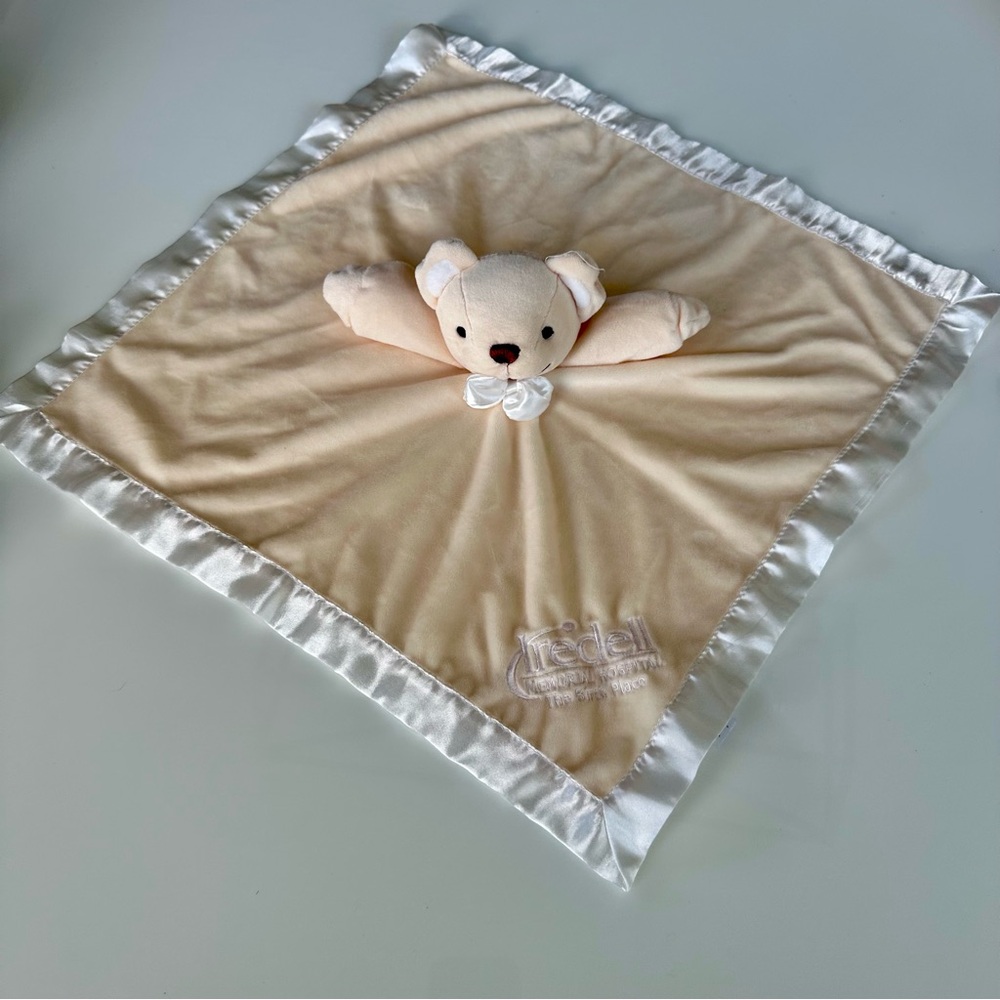 Iredell Memorial Hospital NC Bear Security Blanket Lovey Anico Satin Trim 18"